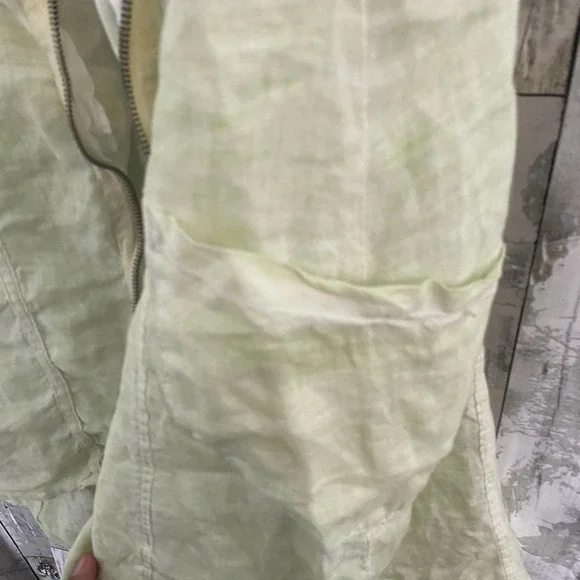 Beulah ramie green zip sleeveless top L - Picture 7 of 9